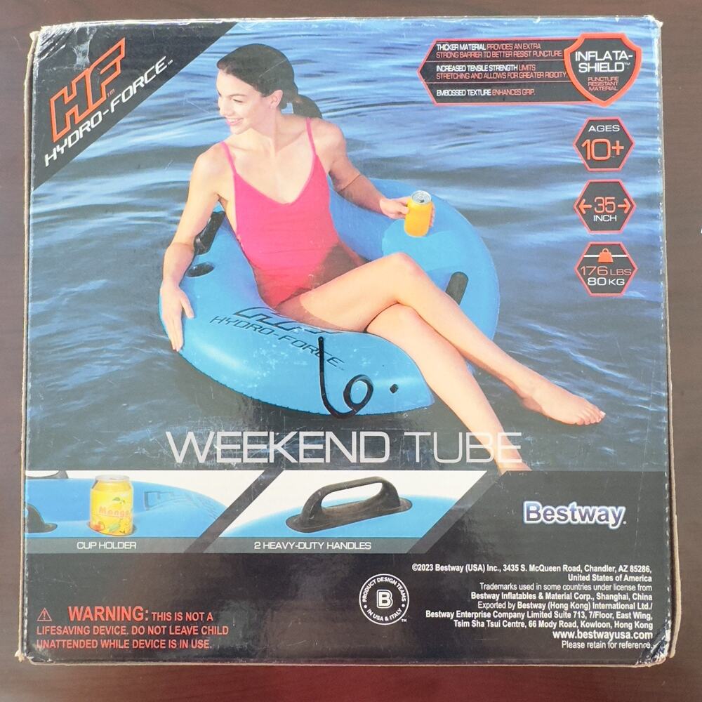 Inflatable Swim Tube Ring with‎ Handles and Cup Holder 1 Swim Tube